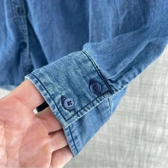 Express Long Sleeve Button Up Cotton Blend Women's Shirt SP  -7755/9 - Picture 5 of 9